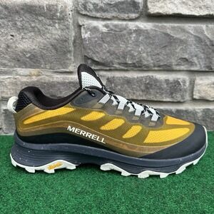 Men's 14 M - Merrell Moad Speed Trail Running Shoes Sneakers Black Yellow